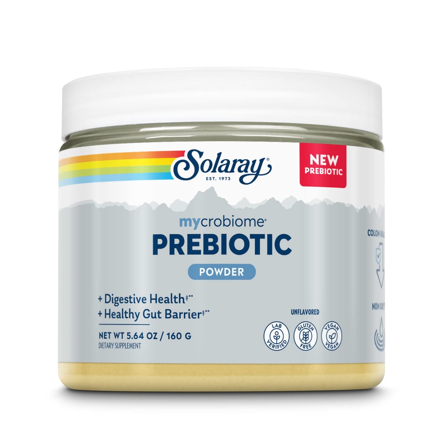 SOLARAY Mycrobiome Prebiotic Powder, 20 Servings, 5.64 oz