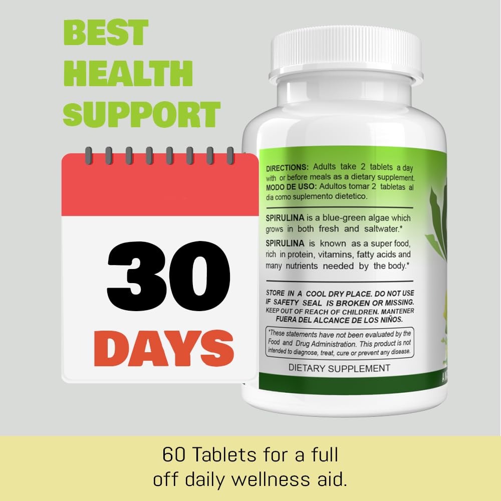 Sunshine Naturals Spirulina Tablet 60 Tablets