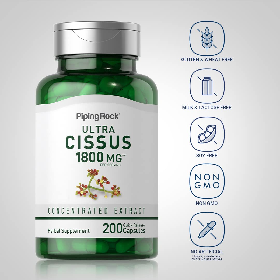 Piping Rock Cissus Quadrangularis Supplement Capsule, 200 Capsules