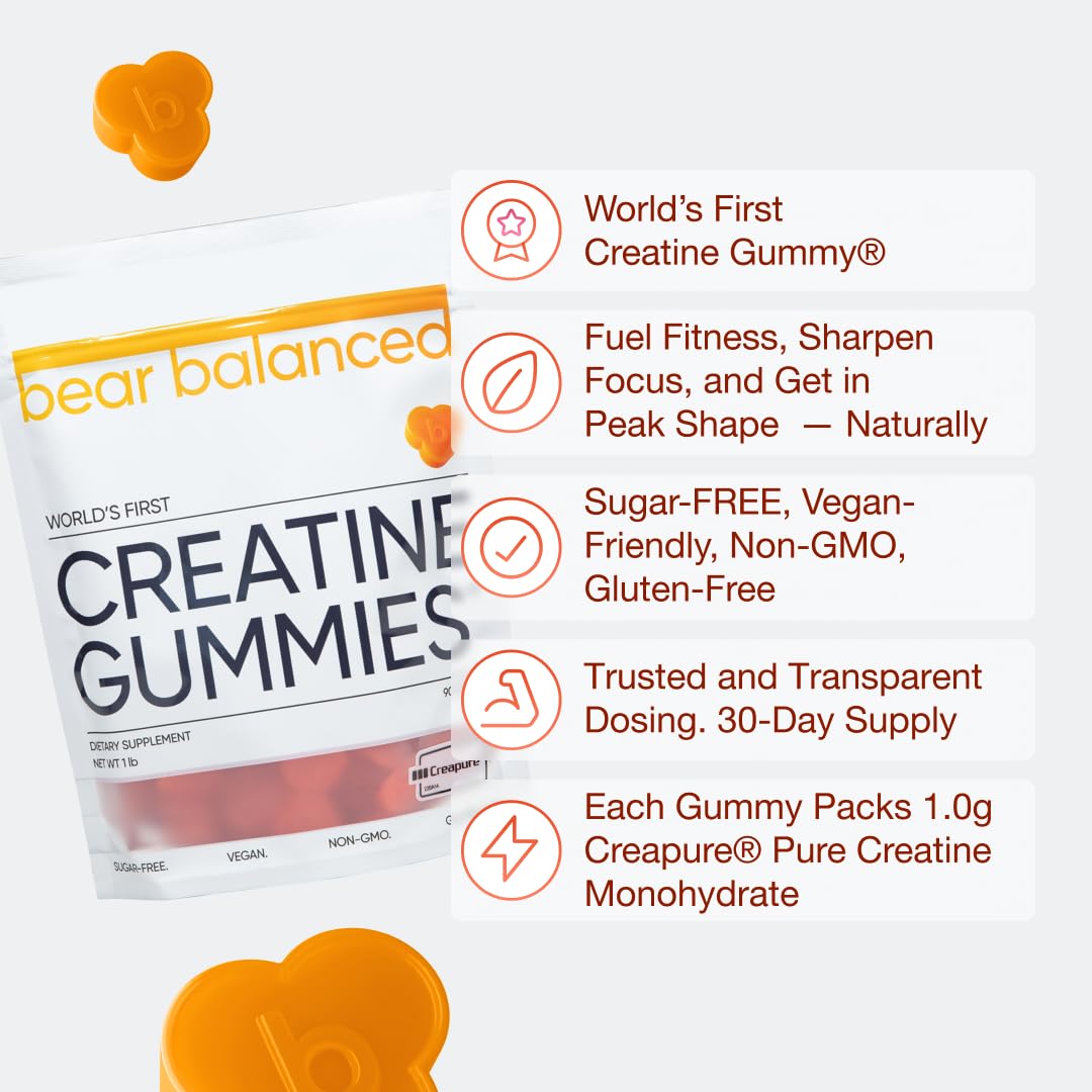 Bear Balanced Creatine Gummies 90 Count