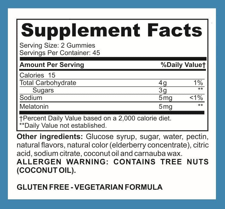 LifeSource Vitamins Melatonin 5mg Gummies, 90 Count