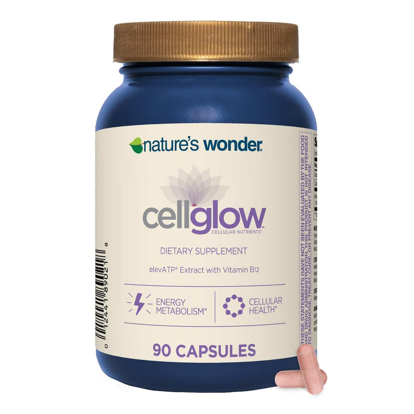 Nature's Wonder cellglow™ Dietary Supplement with elevATP, 90 Capsules