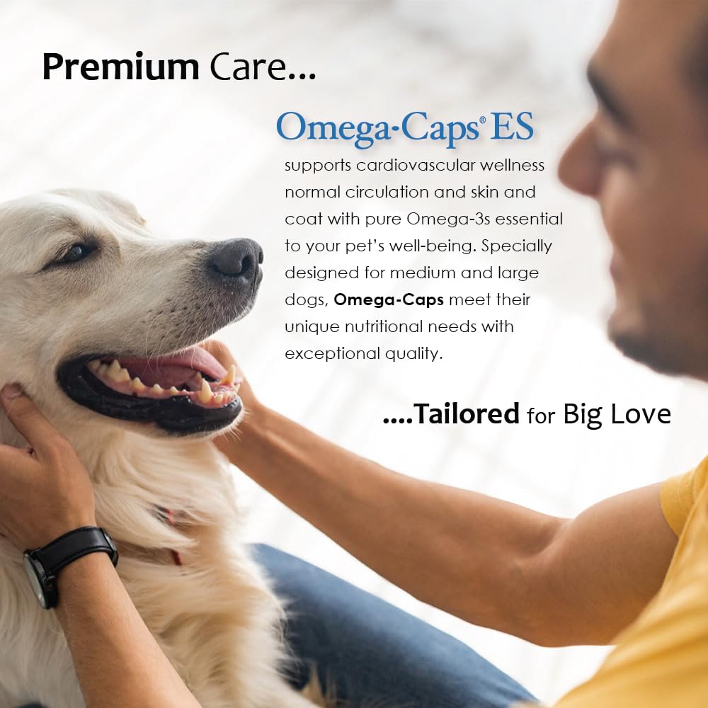 Pet Health Solutions Omega-Caps Extra Strength for Large Breeds Soft Gel Capsules, 1000 Capsules