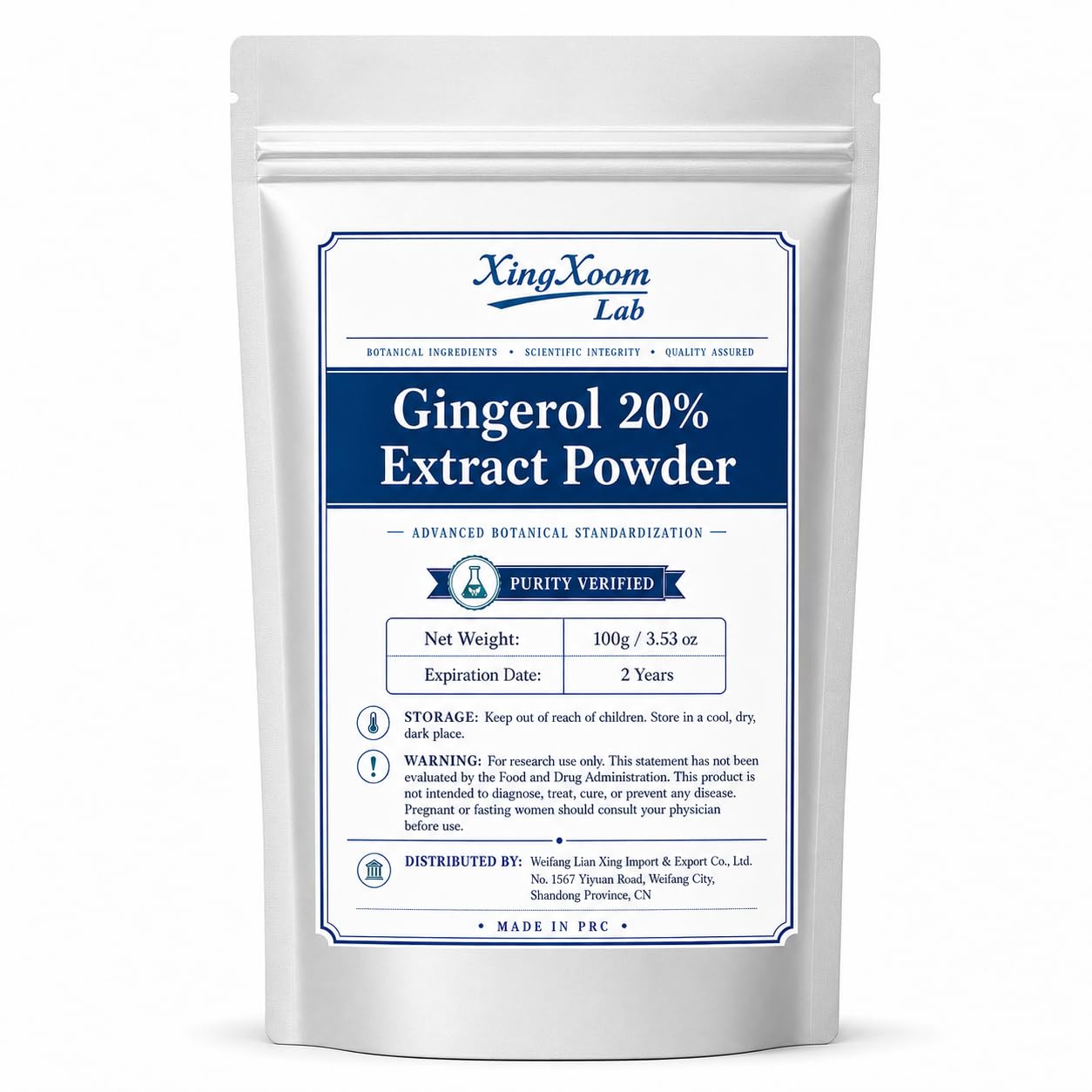 XingXoom Gingerol 20% Powder 3.5 Ounce