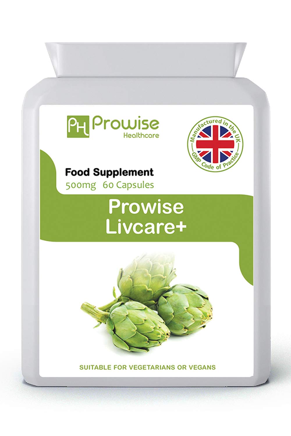 PH PROWISE Healthcare Livcare+ 500mg Capsules, 60 Count