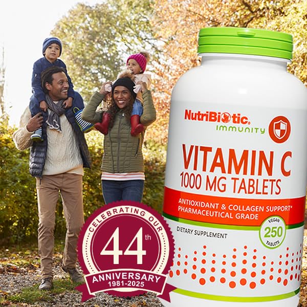 NutriBiotic Vitamin C 1000 mg Tablets, 250 Count