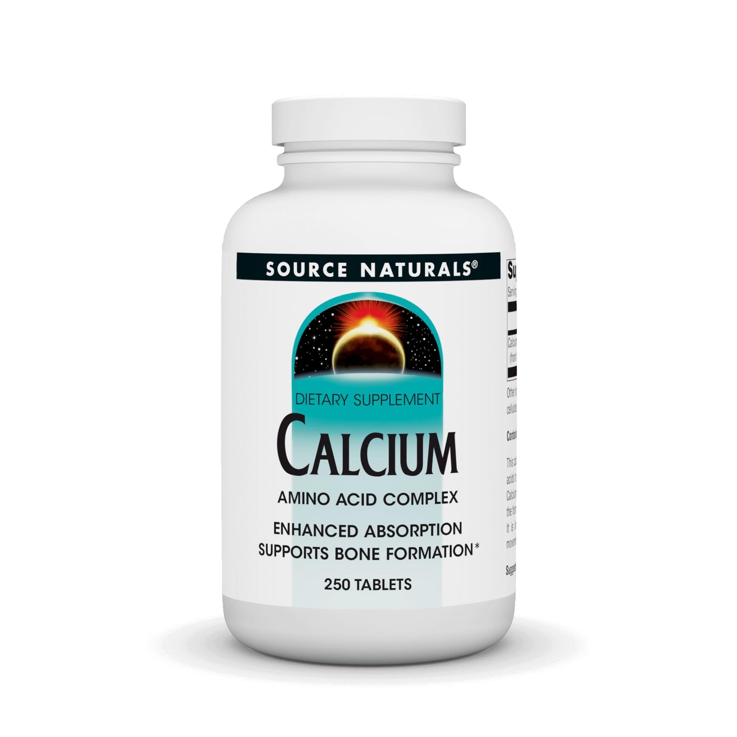 Source Naturals Calcium, Amino Acid Complex- Enhanced Absorption & Supports Bone Formation 250 Tablets