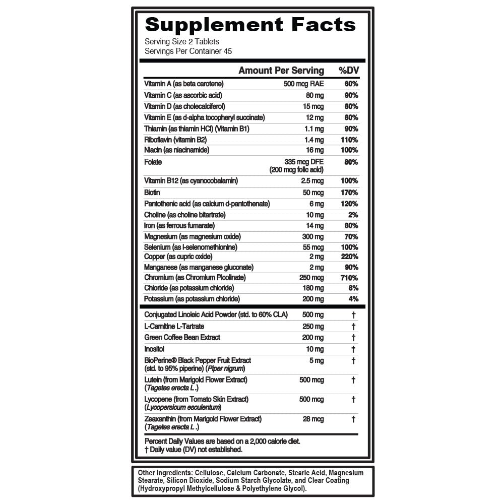 Evlution VitaLean Vitamins + Weight Loss Support Tablet, 90 Tablets
