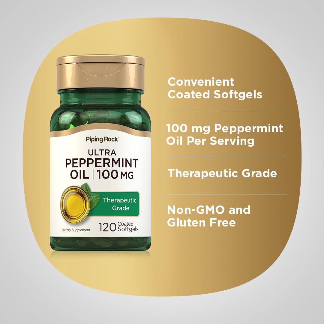 Piping Rock Peppermint Oil Softgel Capsules 120 Count