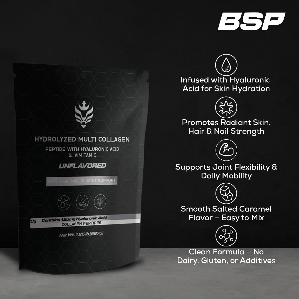 Benavidez Sports Performance Collagen Peptides Unflavored Powder 1.3 lb