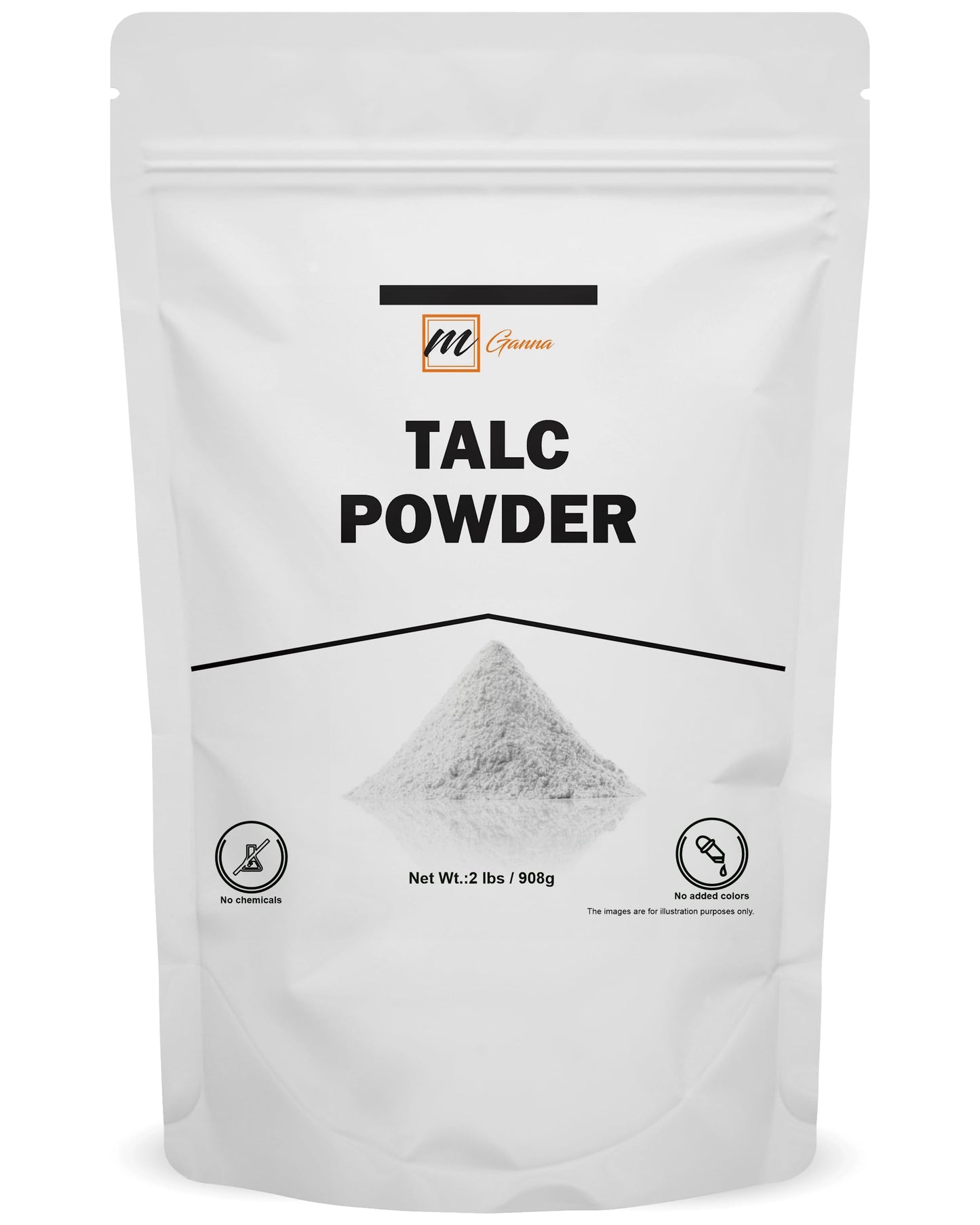 mGanna 100% Natural Talc Powder, 32.03 Ounce (Pack of 1)