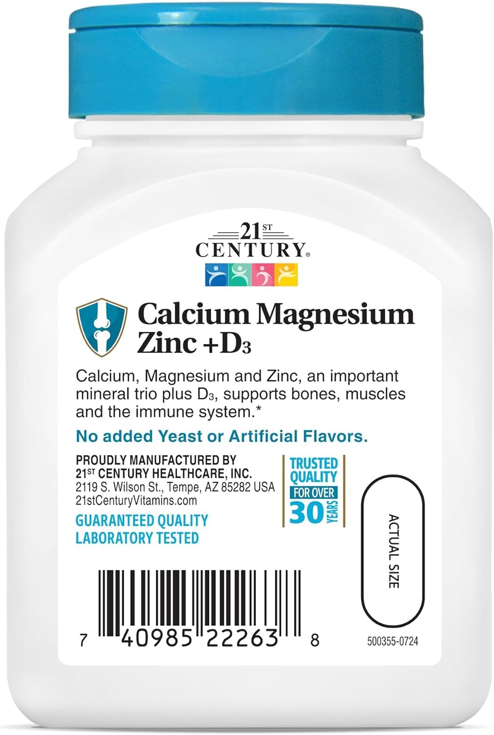 21st Century Cal MAG ZINC + D Tablets, 90 Count