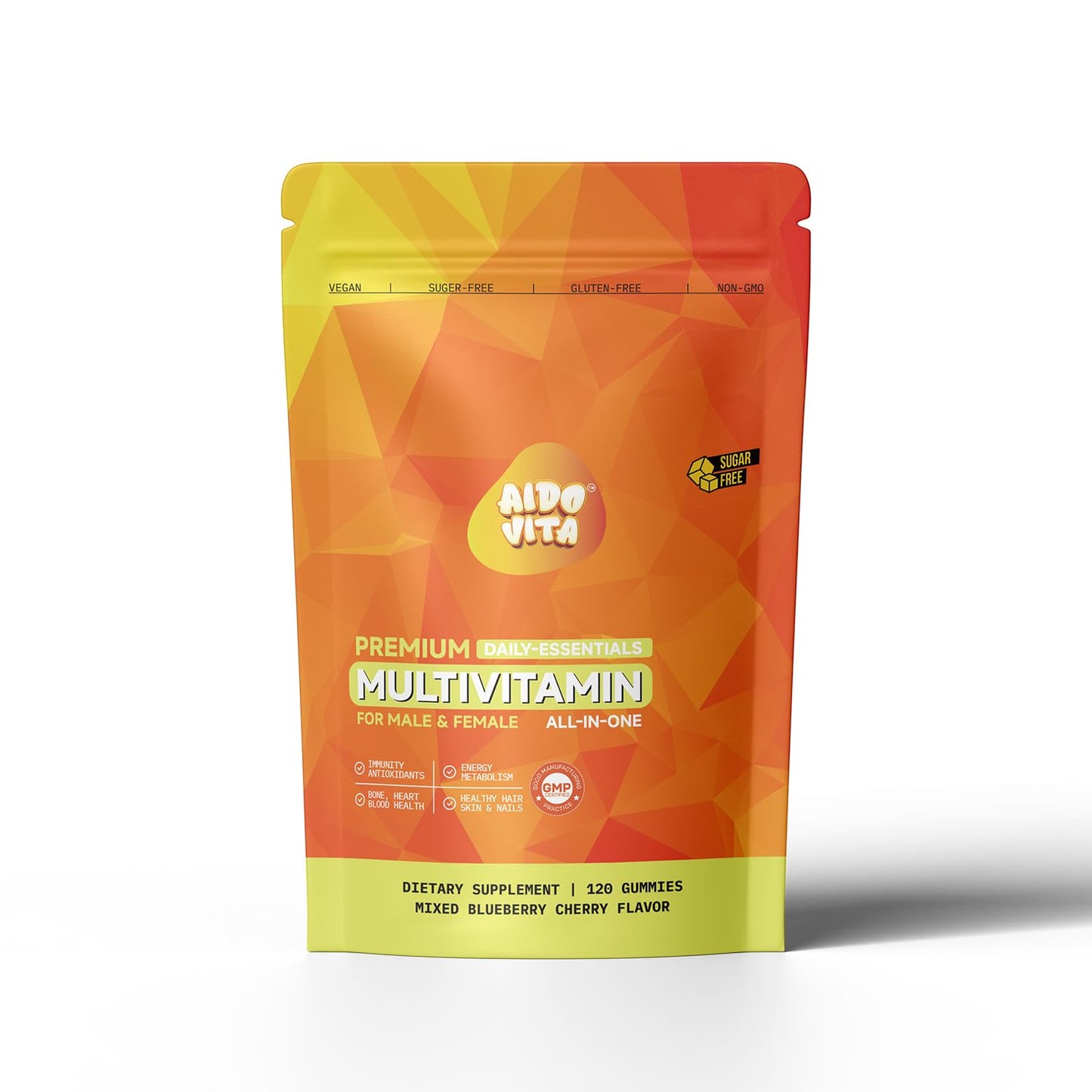 AIDO VITA Premium Multivitamin Gummies for Adults 120 Count