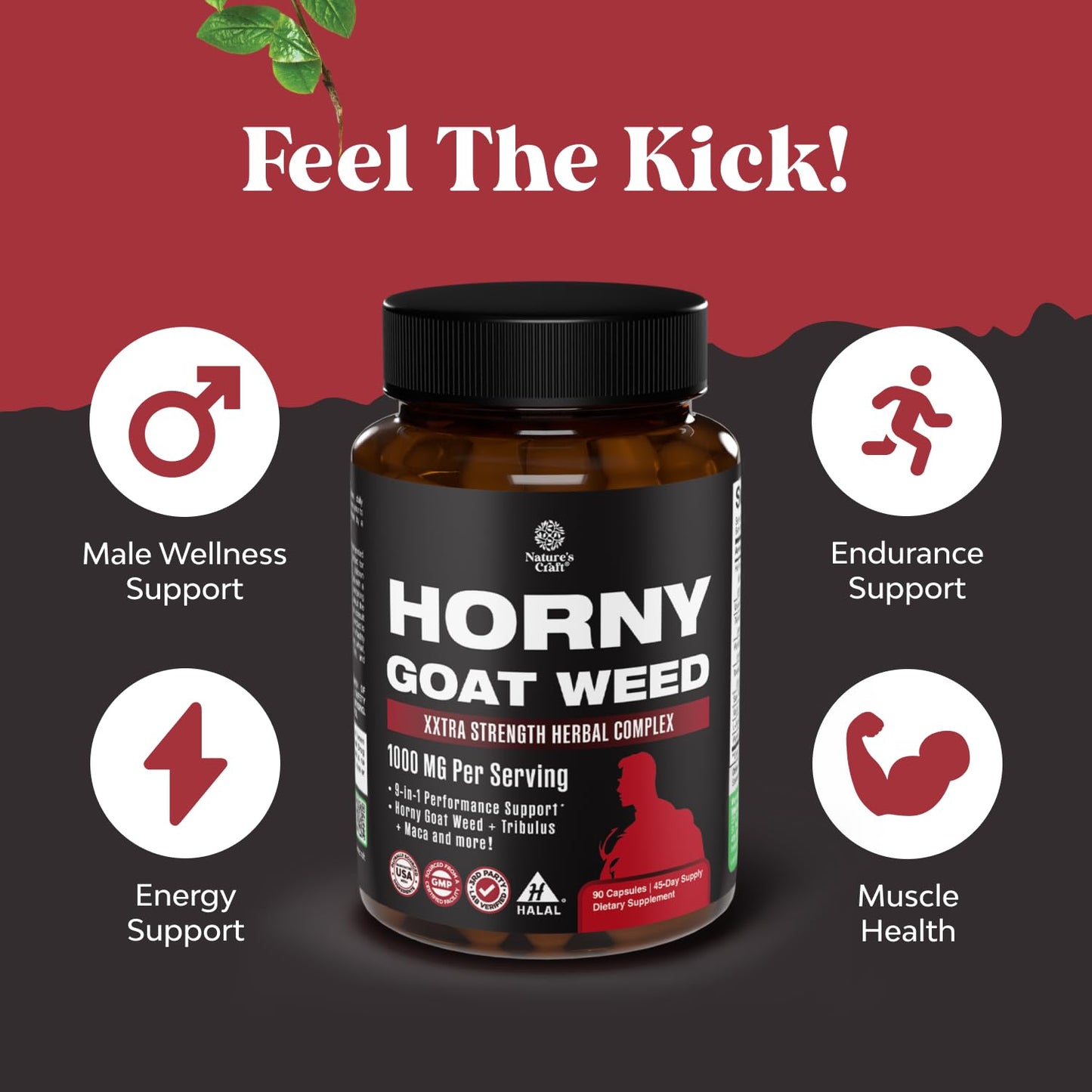 Natures Craft Horny Goat Weed Capsule 90 Count