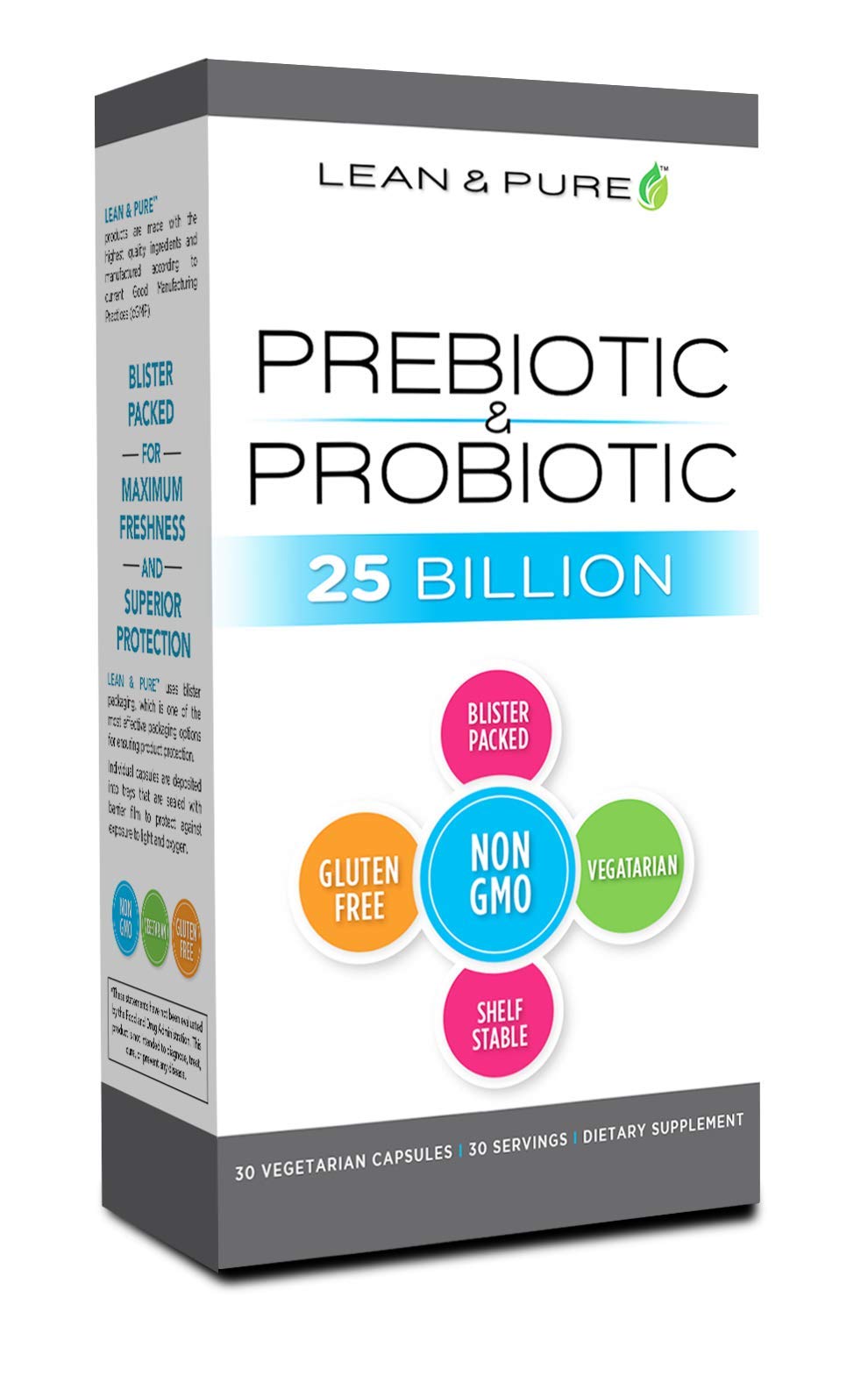 Lean & Pure Prebiotic & Probiotic Capsule, 30 Count