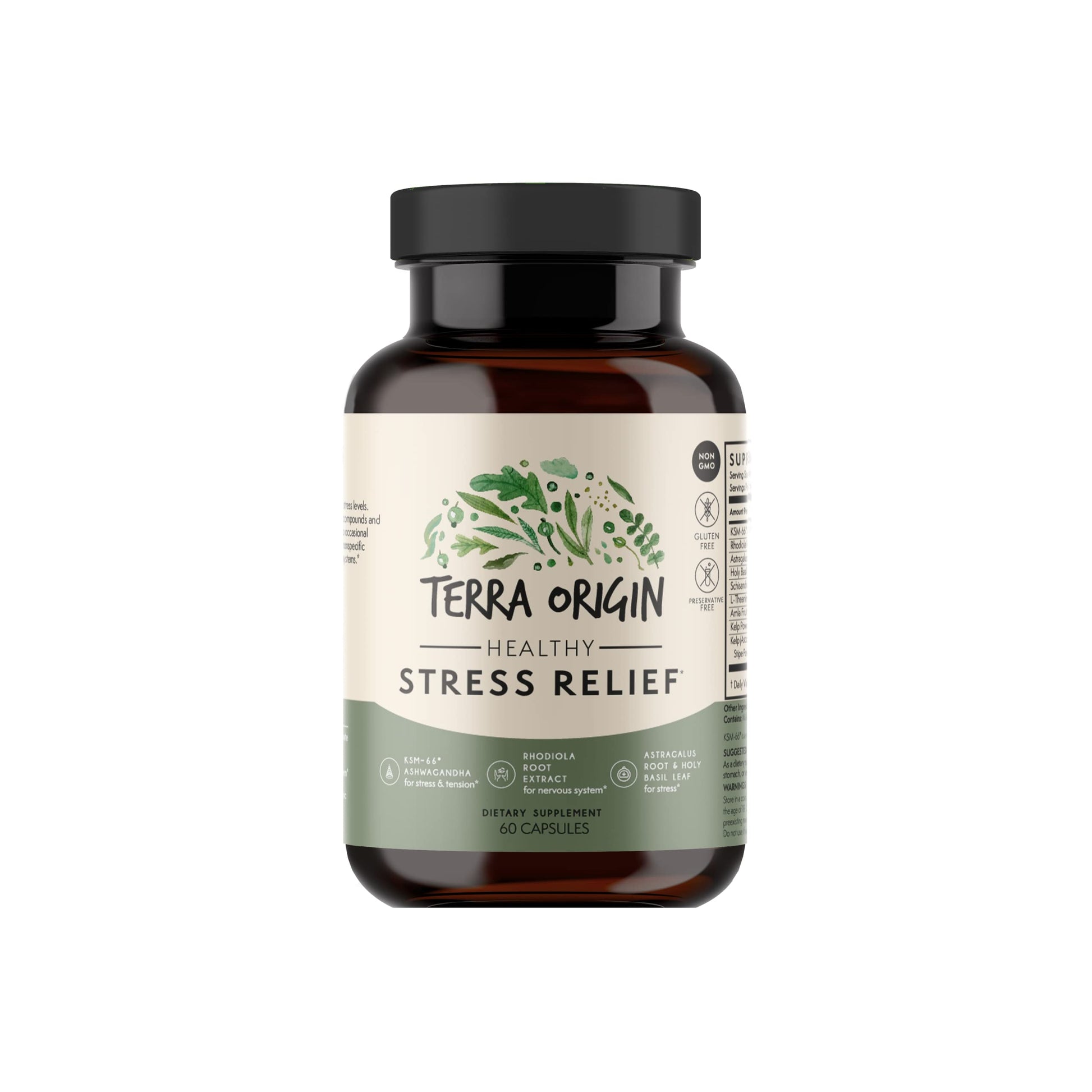 TERRA ORIGIN Healthy Stress Supplement 60 Capsules