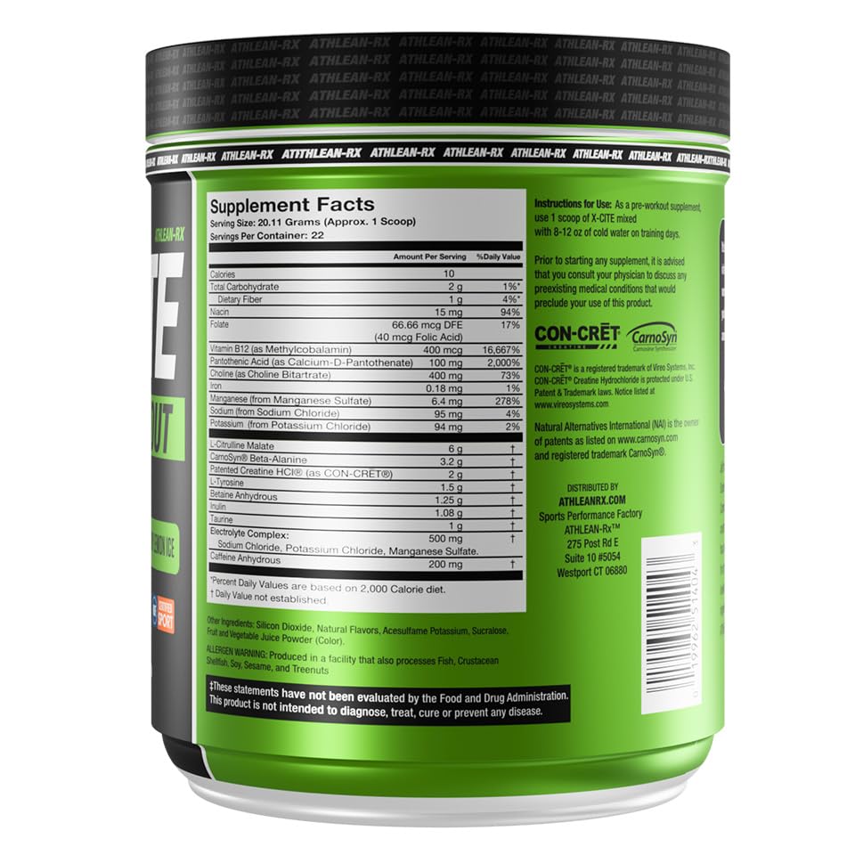 ATHLEAN-RX X-CITE Pre-Workout Powder 18.72