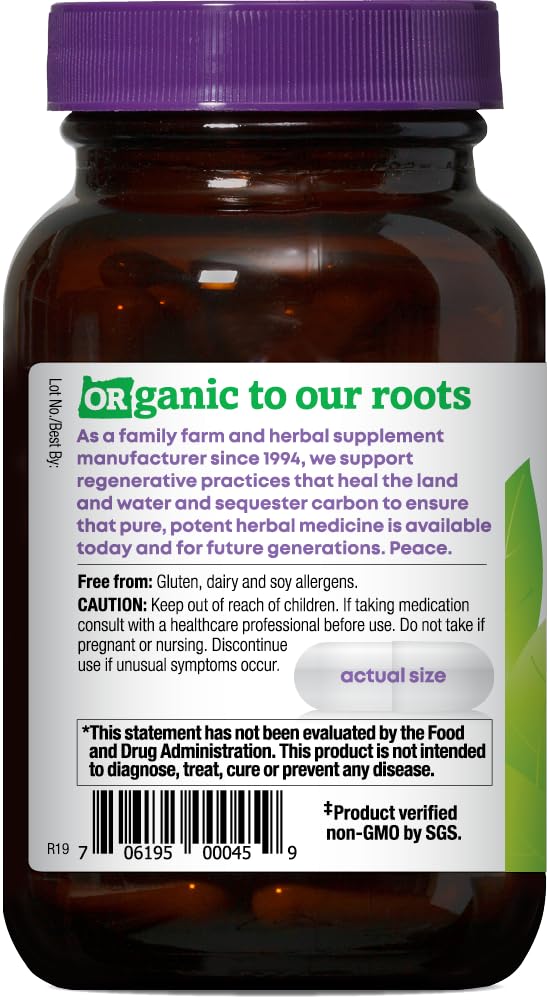 Oregon's Wild Harvest Certified Organic Nettle Capsules with Stinging Hairs, 90 Count