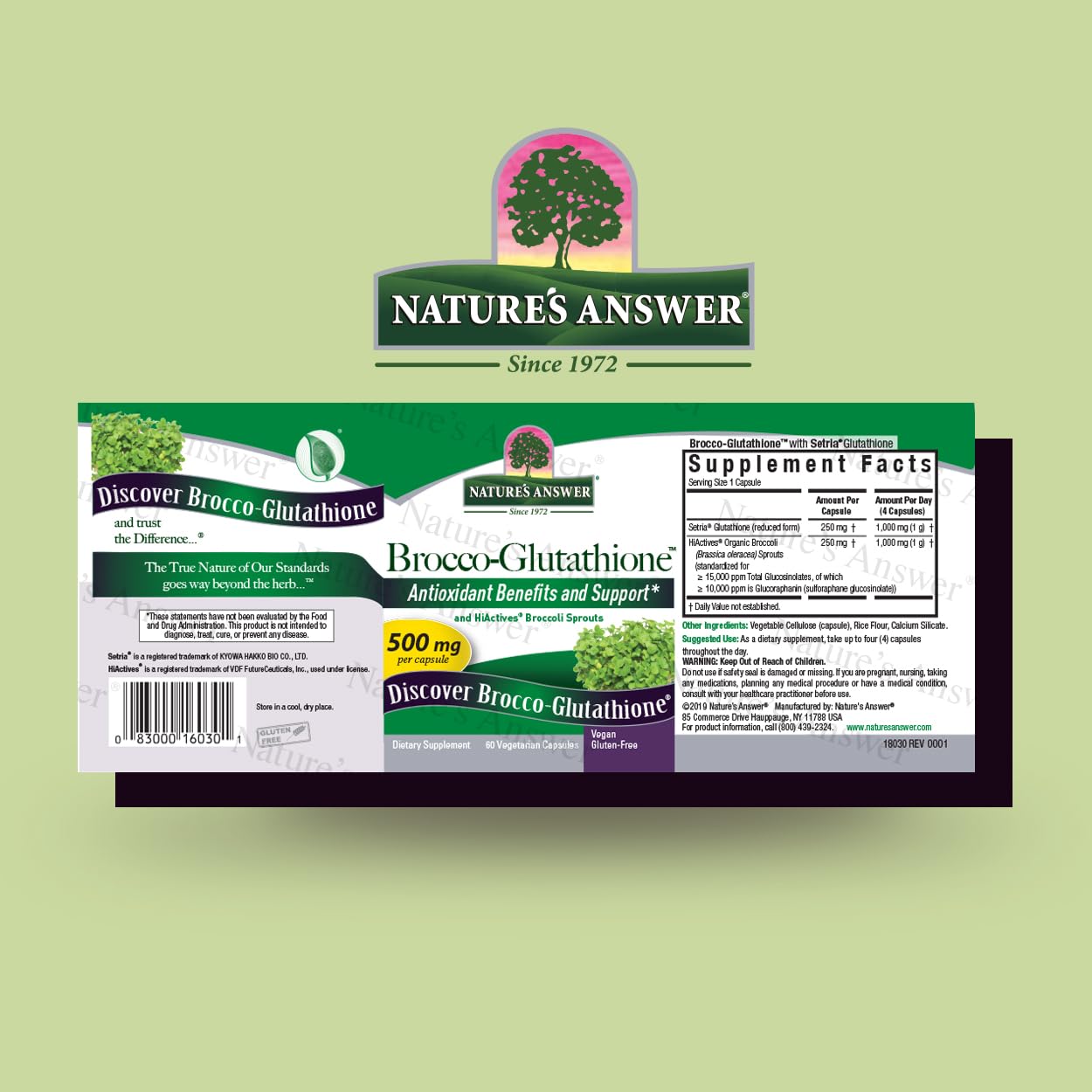 Nature's Answer Brocco-Glutathione Capsule 1 Count