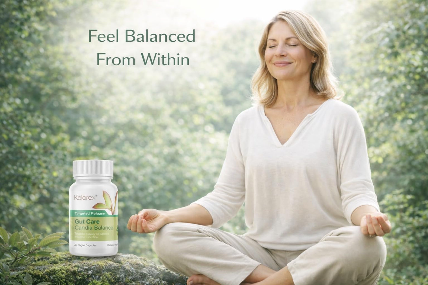 Kolorex Advanced Candida Care Targeted Release Gut Balance Capsules, 30 Count