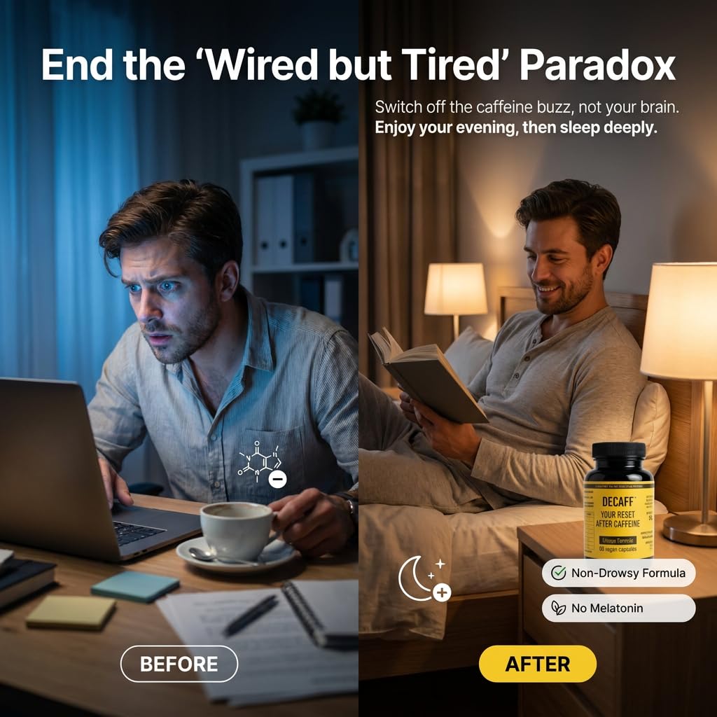 DECAFF Reset After Caffeine Fast-Acting Caffeine Eliminator Capsule, 60 Capsules