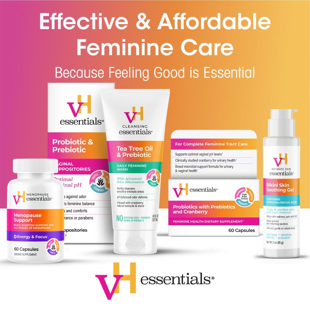 vH essentials Probiotics for Women with Prebiotics and Cranberry Capsules, 60 Count
