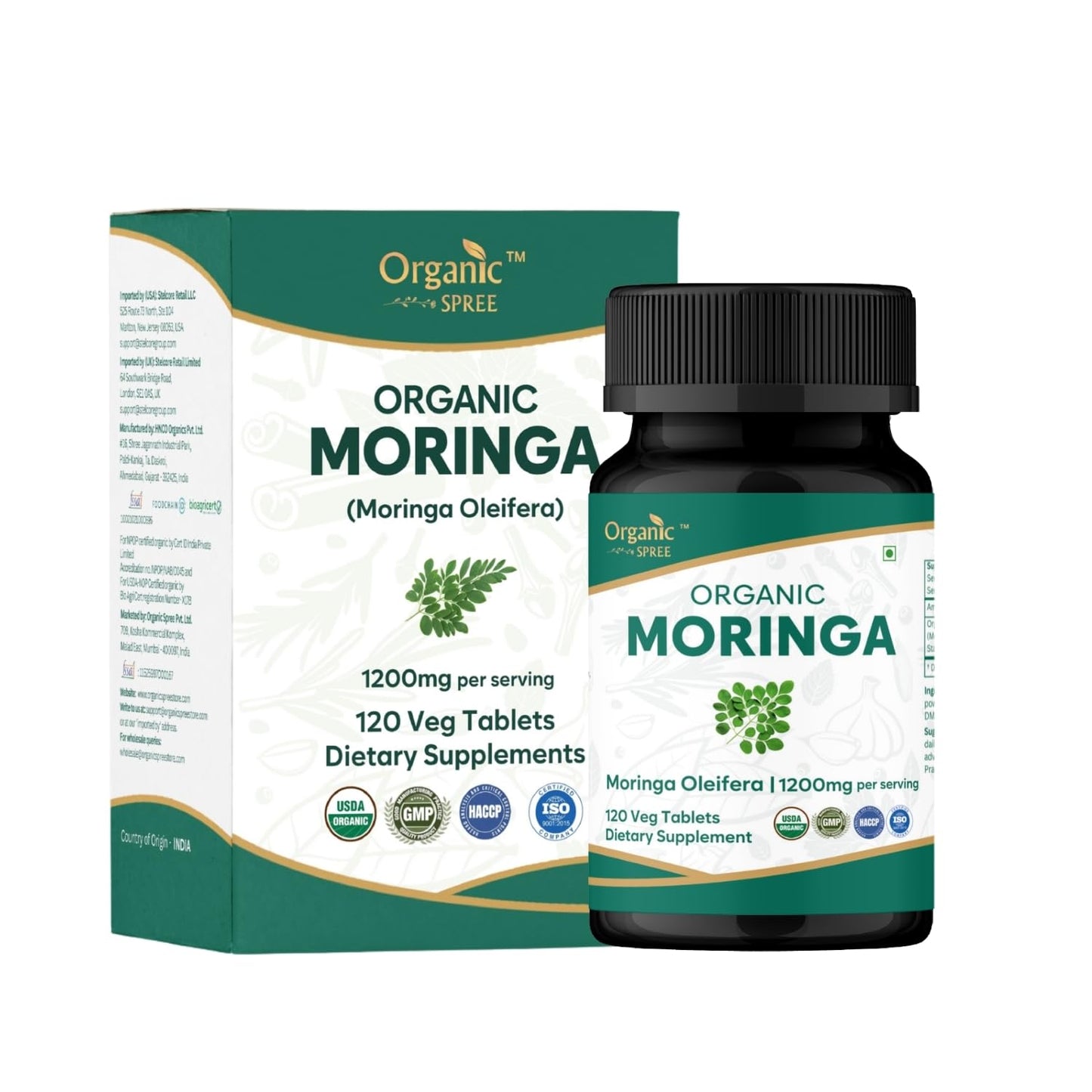 ORGANIC SPREE Moringa Oleifera Tablet, 120 Tablets