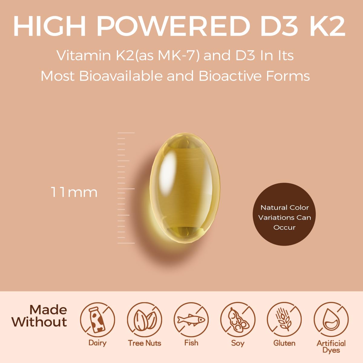 NutriShpere Vitamin D3 & K2 (MK-7) - 10,000 IU + 200 mcg, 365 Softgels
