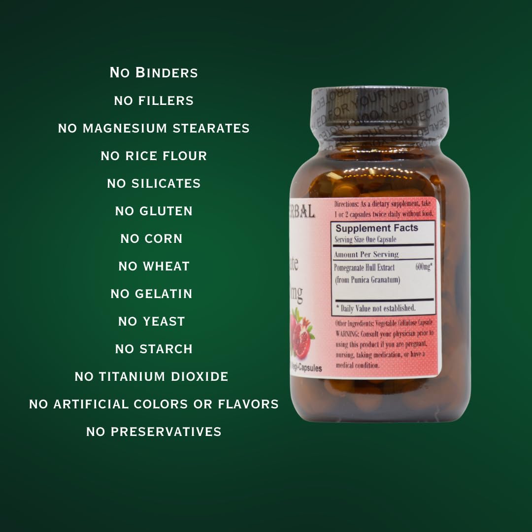 Barlowe's Herbal Elixirs Pomegranate Extract Capsules, 60 Count