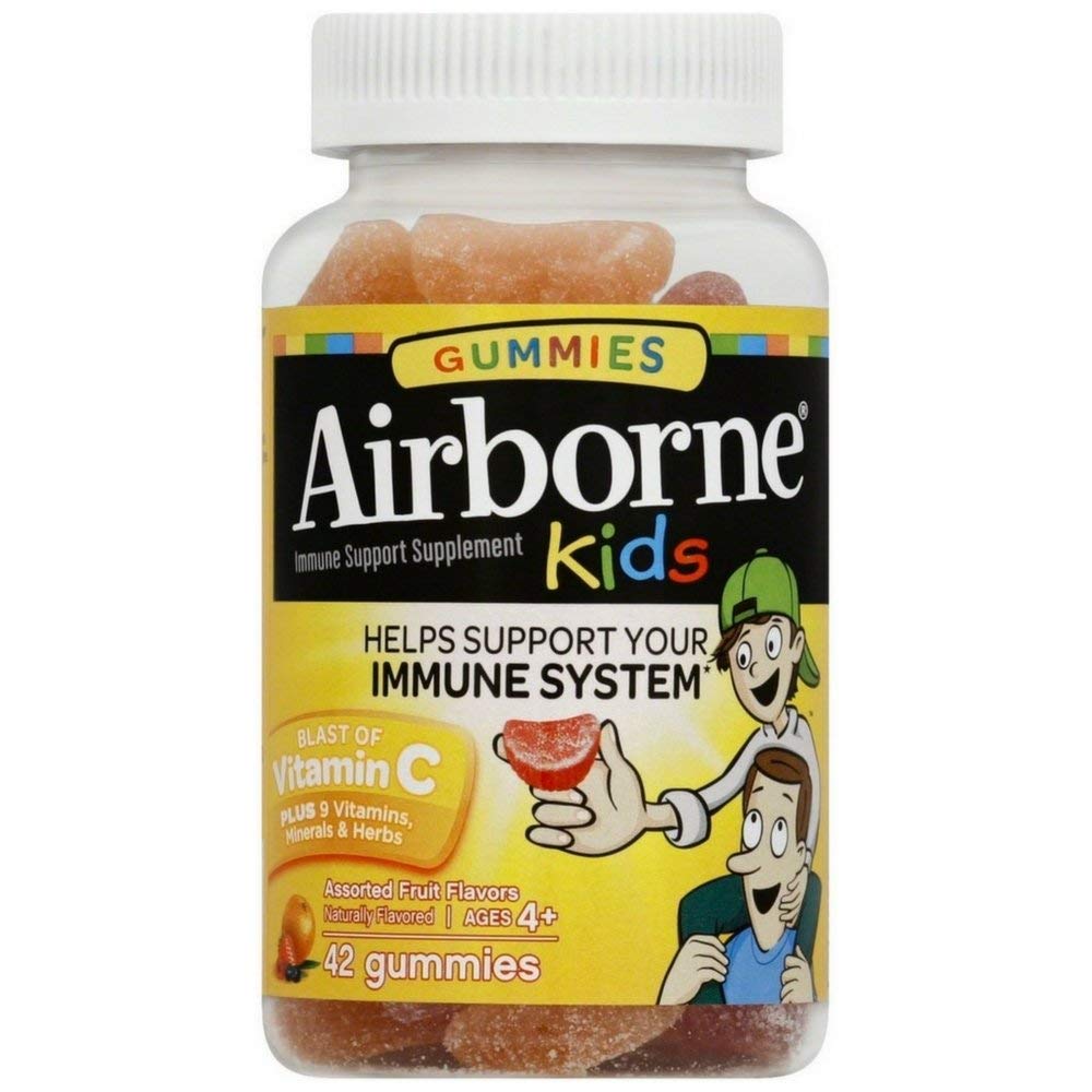 Airborne 500mg Vitamin C + Zinc Immune Support Gummies, 42 Gummies