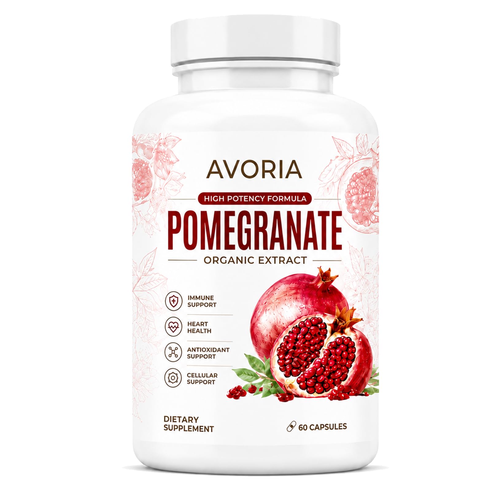 Ovofem Avoria Organic Pomegranate Extract Capsules, 60 Count