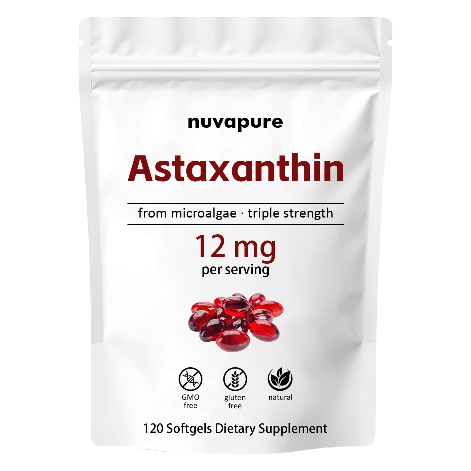 SHAPEGUARD NuvaPure Astaxanthin 12mg 120 Softgels