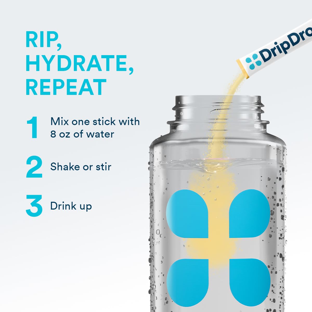 DripDrop Hydration Sugar Free Electrolyte Packets, Powder, 32 Count