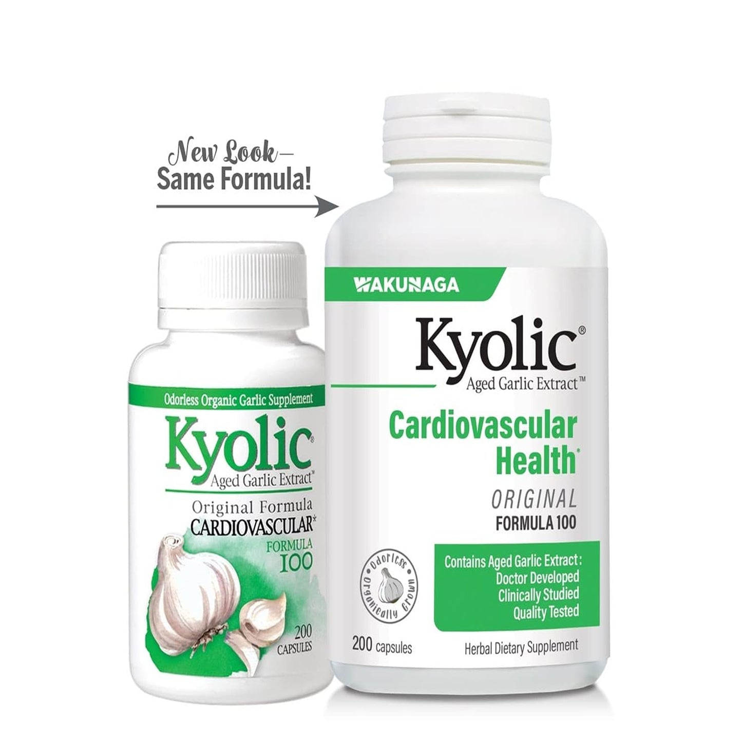 Kyolic Aged Garlic Extract Formula 100 Cardiovascular Health 200 Capsules