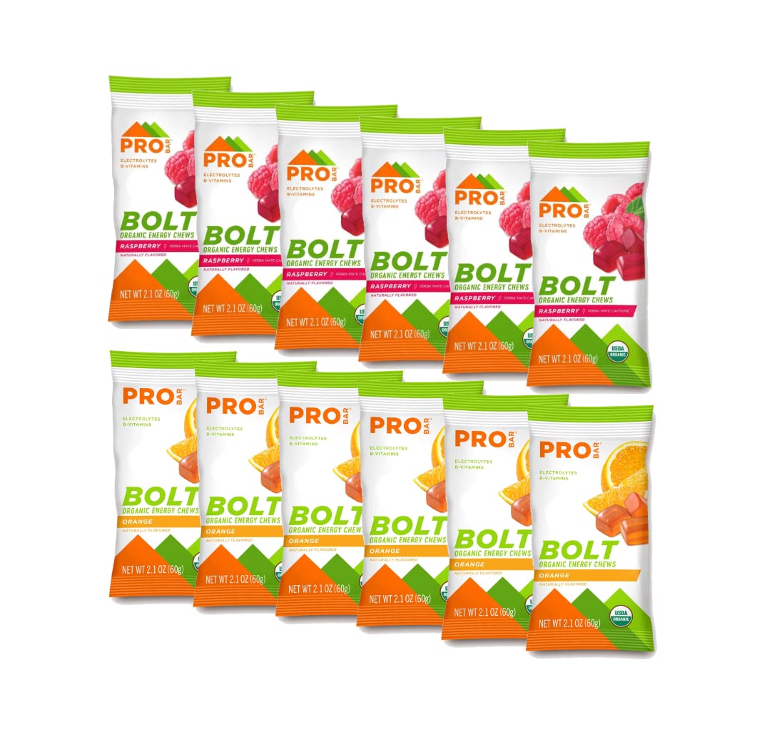 PROBAR Bolt Organic Energy Chews Orange and Raspberry, 25.2 oz