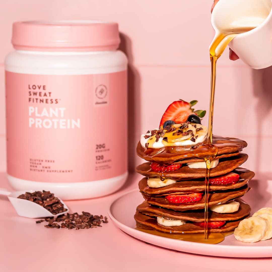 Love Sweat Fitness Organic Plant Based Protein Powder, Chocolate, 30.4 oz