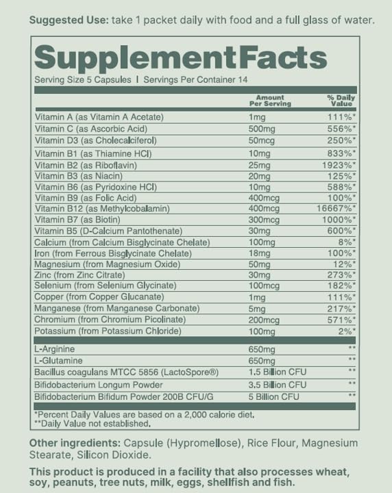 Clara Recovery Nutritional Supplement for Surgical Recovery and Healing Capsules 70 Count