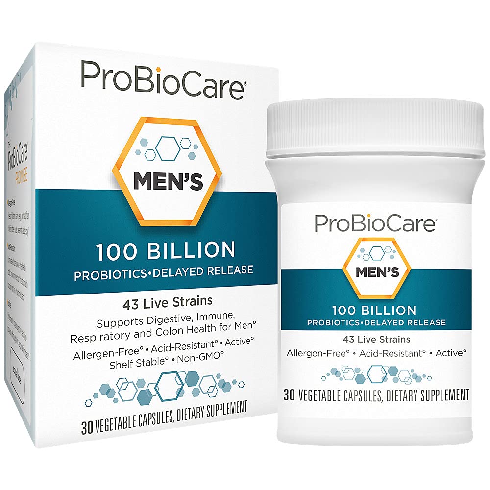 ProBioCare Probiotic for Men - Advanced Formula with 100 Billion CFUs to Support Digestive Health and Immune Function, 1 Capsule