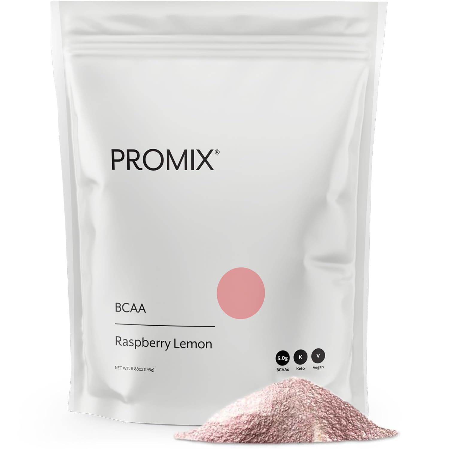 ProMix Nutrition Promix BCAA Post-Workout Energy Powder - 5g Micronized BCAAs, Sugar Free, Plant Based, Vegan, Keto - Raspberry Lemon - 30 Servings