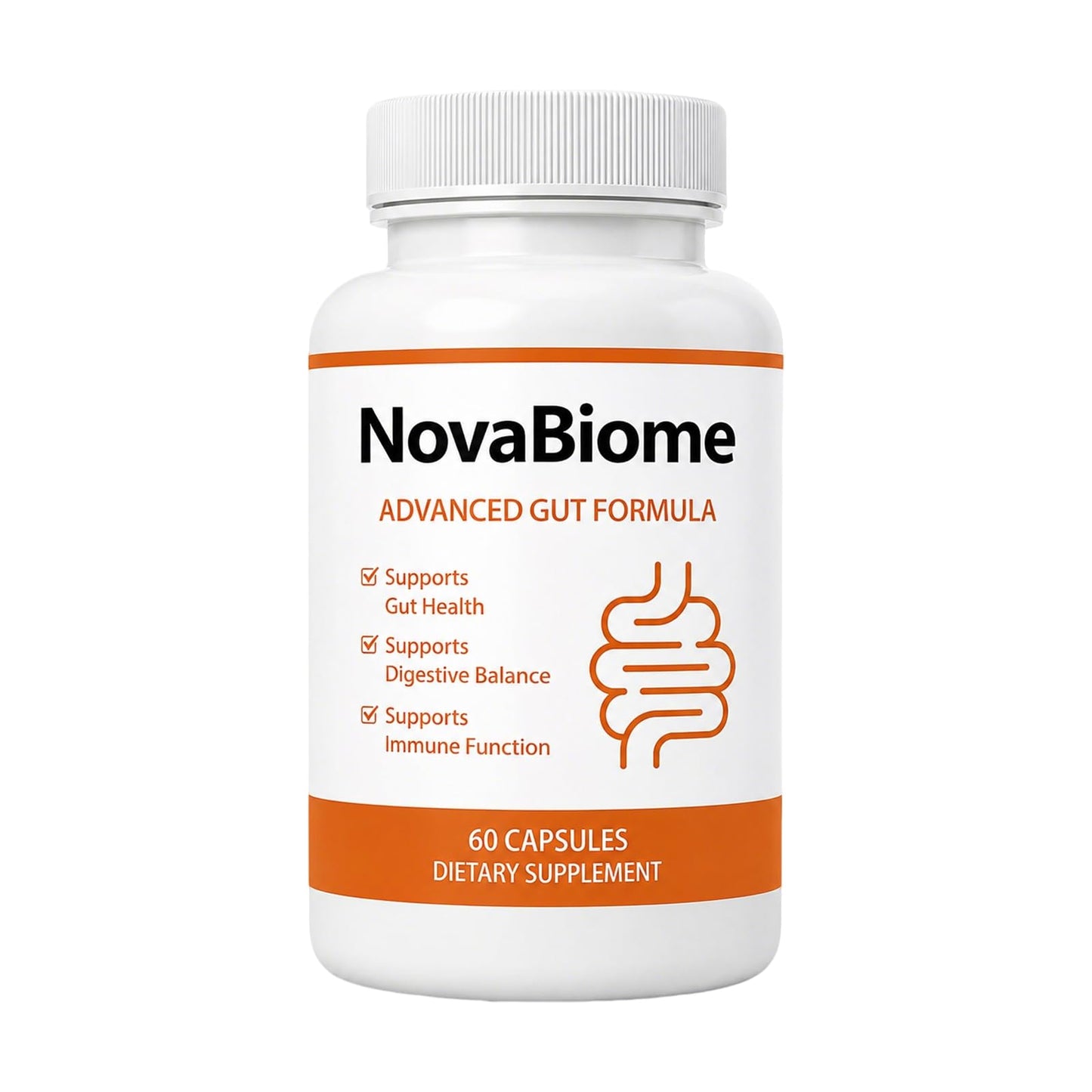 NovaBiome for Constipation, Digestive Comfort & Gut Balance Support, 60 Capsules