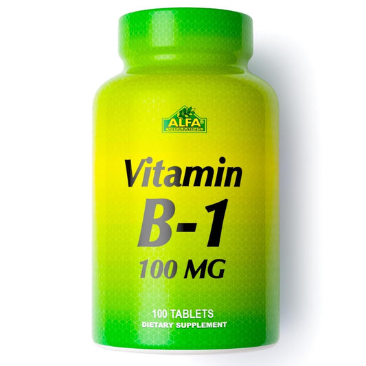 ALFA VITAMINS Vitamin B-1 100 mg Tablet, 100 Tablets