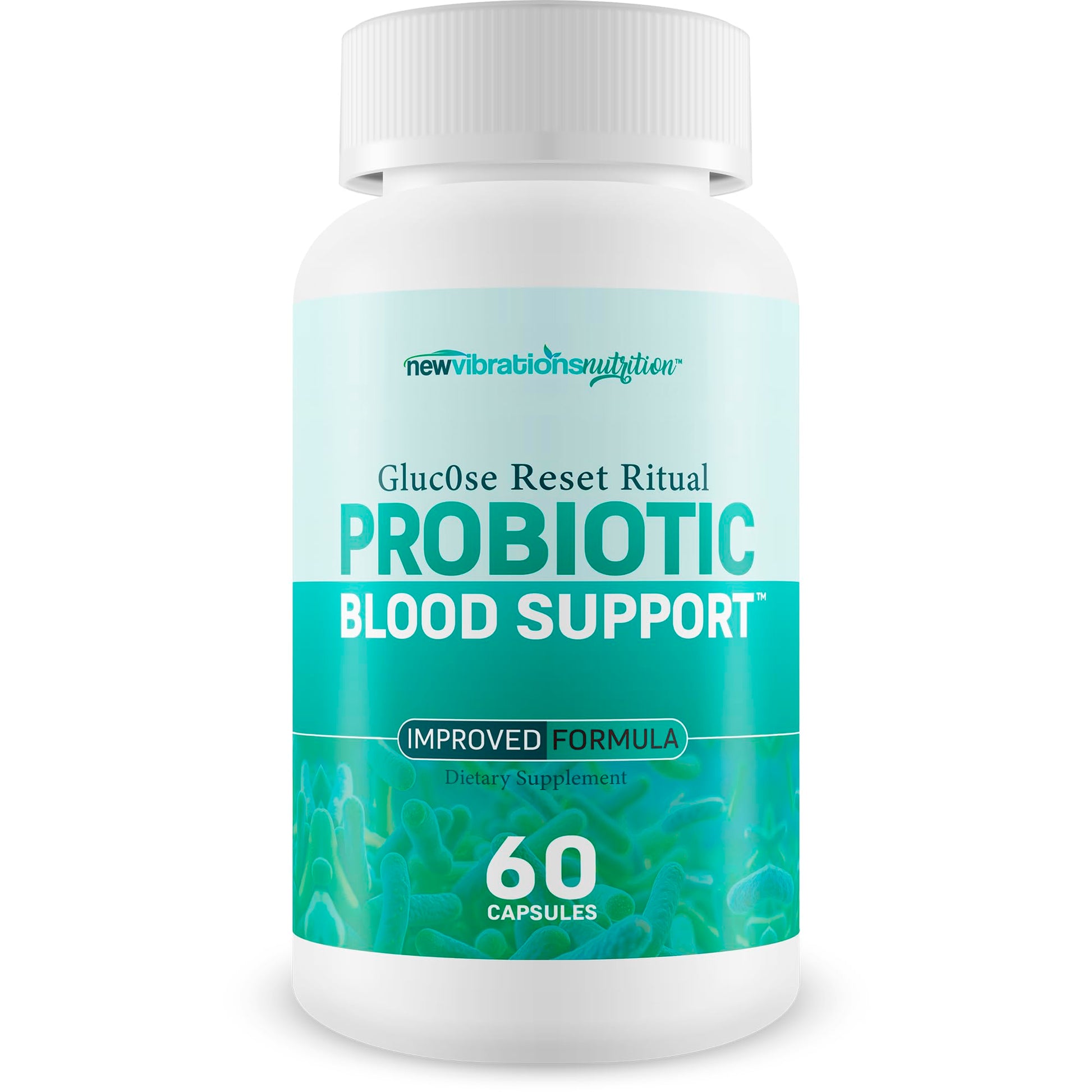 New Vibrations Nutrition Gluc0se Reset Ritual Probiotic Blood Support 60 Capsules