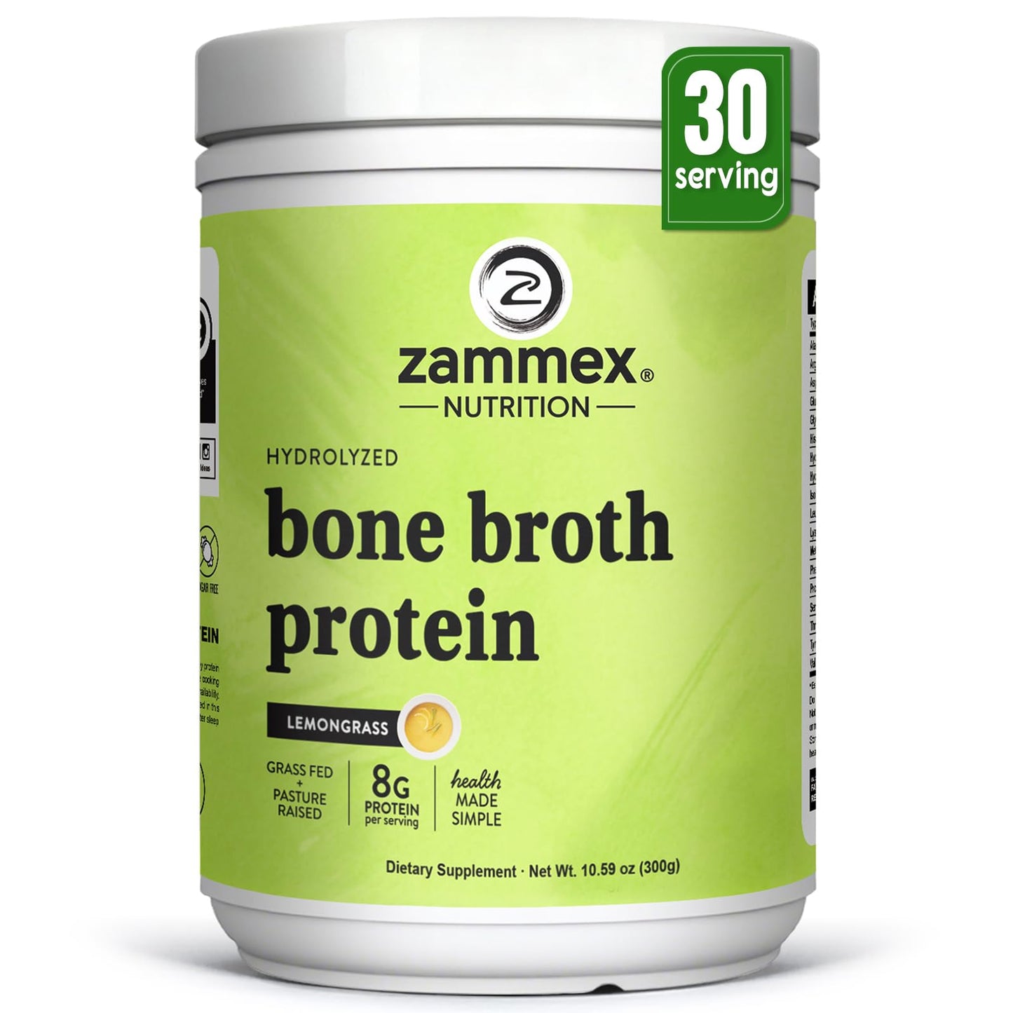 Zammex Beef Bone Broth Protein Powder 10.58 oz