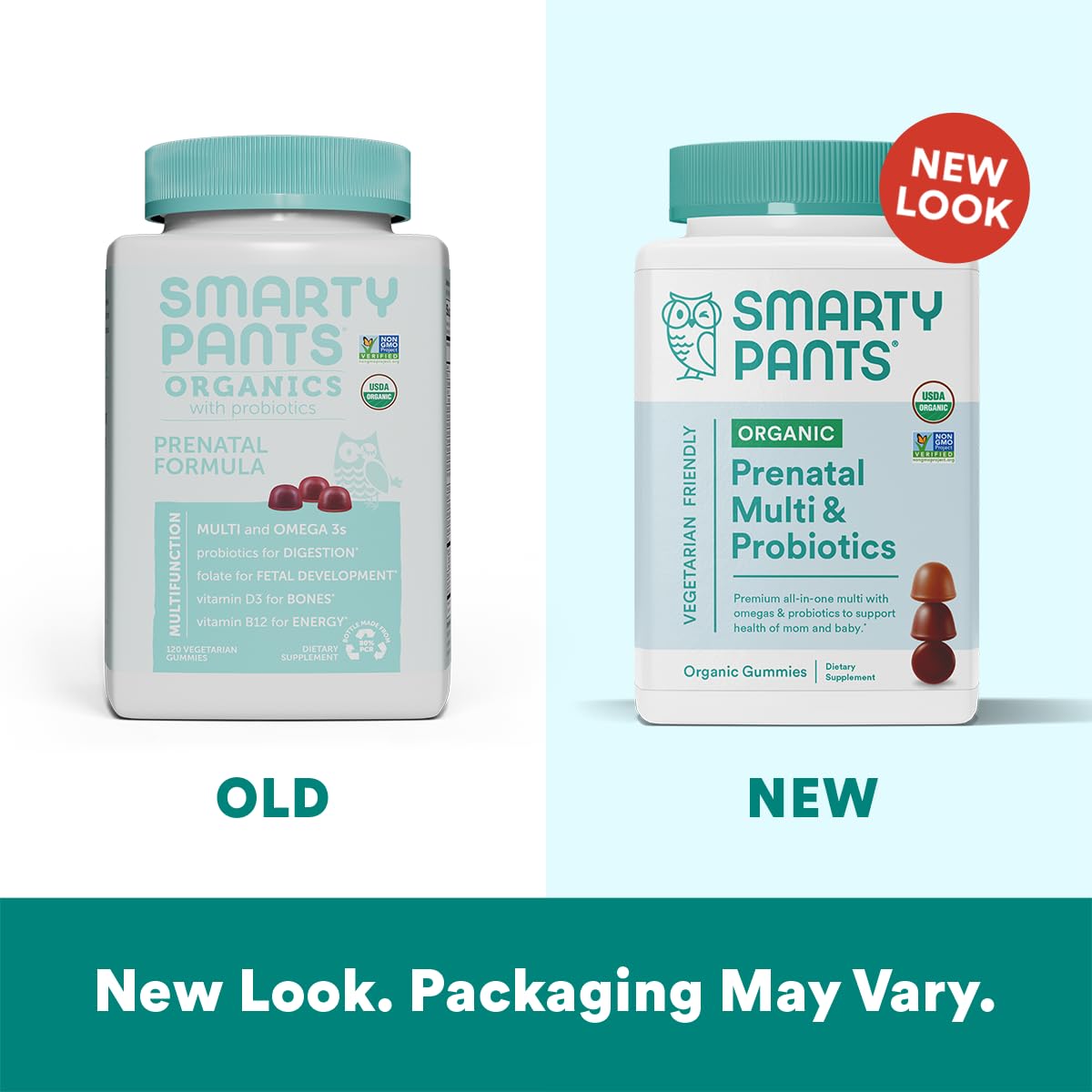SmartyPants Organic Prenatal Vitamins for Women Multivitamin Gummies, 120 Count
