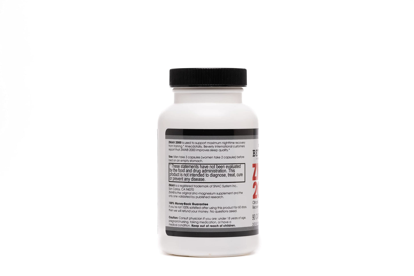 Beverly International ZMA 2000 Zinc Magnesium Aspartate Capsules, 90 Count
