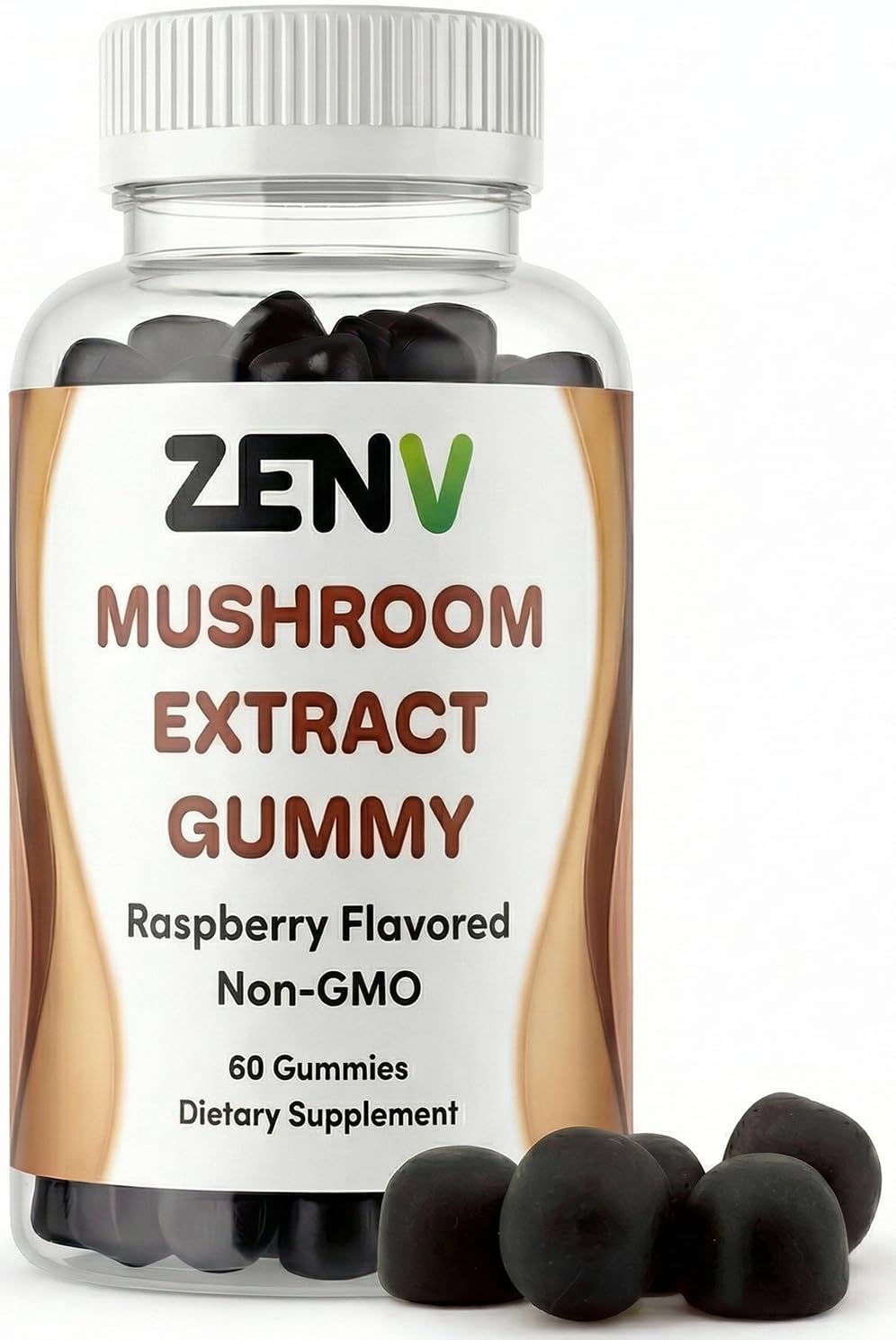 ZENV Mushroom Extract Gummies, 60 Count