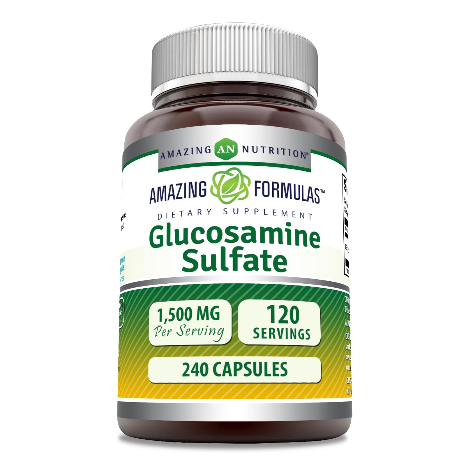 Amazing Nutrition Glucosamine Sulfate 1500 mg Capsules 1 Count