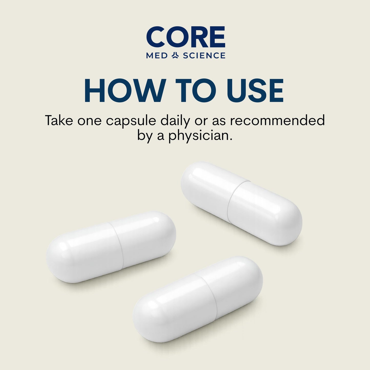 Core Med Science Magnesium Bisglycinate Supplement Capsule 60 Count