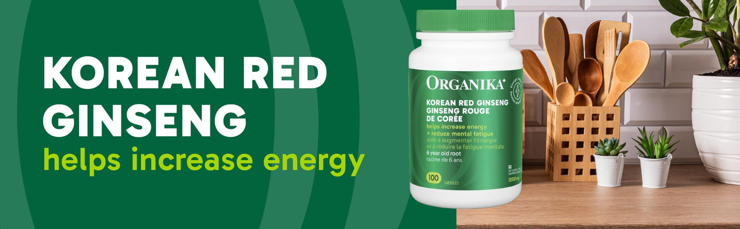 Organika Korean Red Ginseng Capsules, 100 Count