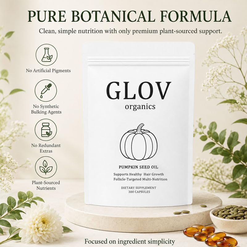 Glov Organics Pumpkin Seed Oil Capsule, 1 Count